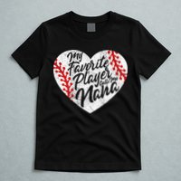 My Favorite Player Calls Me Nana Baseball Heart Cute Grandma T-Shirt