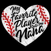 My Favorite Player Calls Me Nana Baseball Heart Cute Grandma Impact Tech Backpack