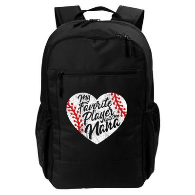 My Favorite Player Calls Me Nana Baseball Heart Cute Grandma Backpack
