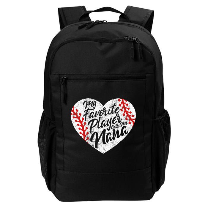 My Favorite Player Calls Me Nana Baseball Heart Cute Grandma Backpack
