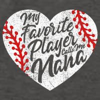 My Favorite Player Calls Me Nana Baseball Heart Cute Grandma Vector Backpack