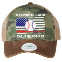 My Favorite Player Calls Me Pop Pop American Flag Baseball Legacy Tie Dye Trucker Hat