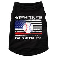 My Favorite Player Calls Me Pop Pop American Flag Baseball Doggie Tank