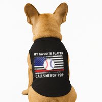 My Favorite Player Calls Me Pop Pop American Flag Baseball Doggie Tank