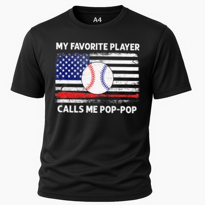 My Favorite Player Calls Me Pop Pop American Flag Baseball Performance Shirt