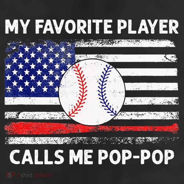 My Favorite Player Calls Me Pop Pop American Flag Baseball Adult Drive Performance Visor