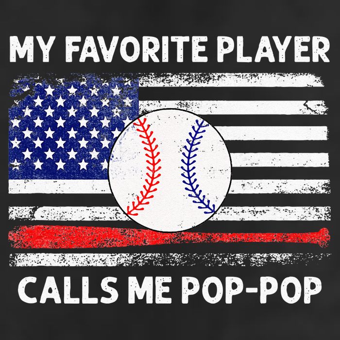 My Favorite Player Calls Me Pop Pop American Flag Baseball Microfiber Hand Towel