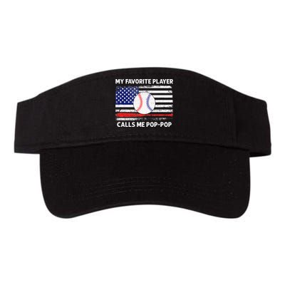 My Favorite Player Calls Me Pop Pop American Flag Baseball Visor
