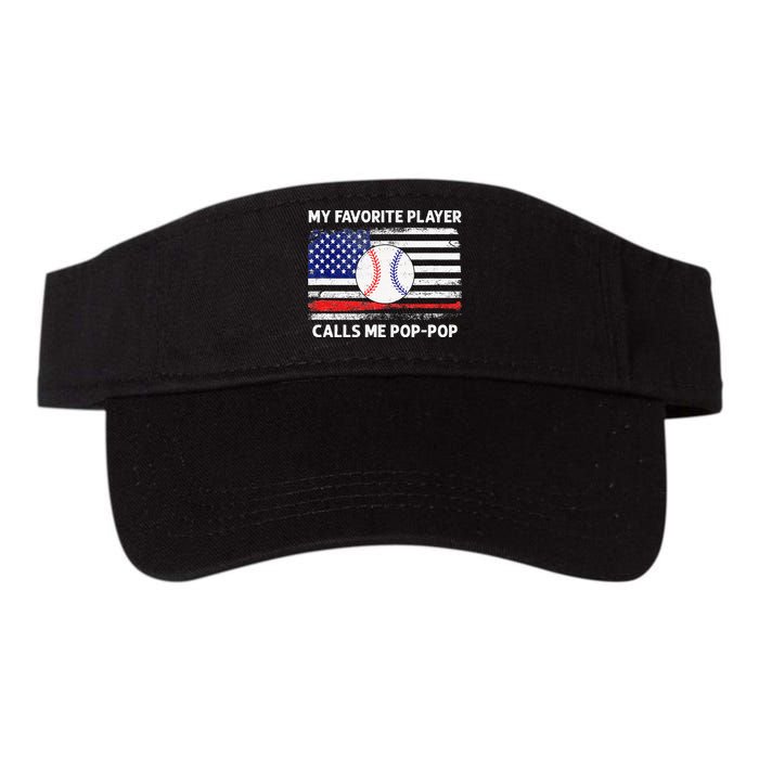 My Favorite Player Calls Me Pop Pop American Flag Baseball Visor