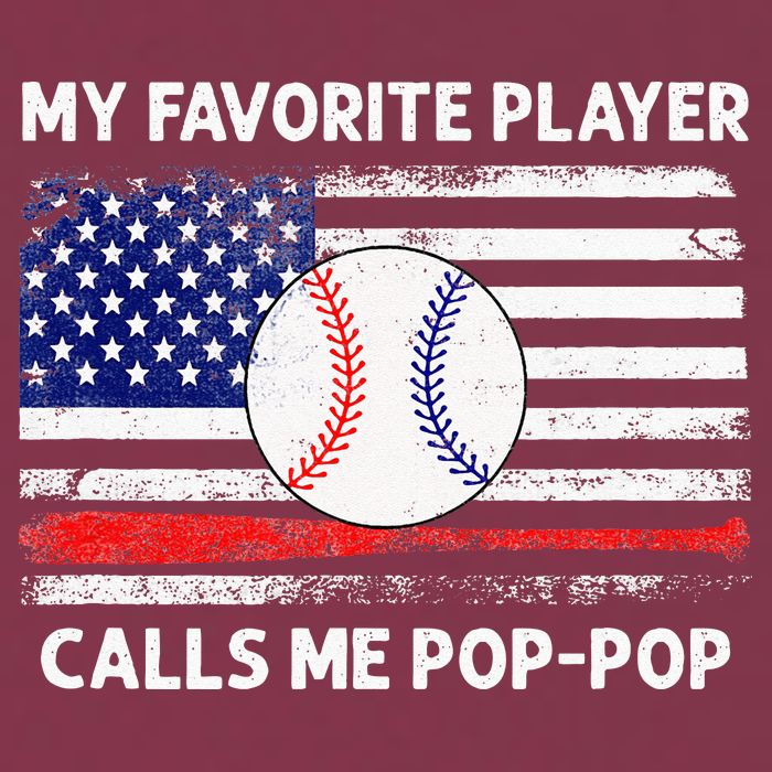 My Favorite Player Calls Me Pop Pop American Flag Baseball 16oz Travel Tumbler