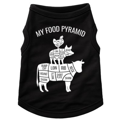 My Food Pyramid Funny Carnivore Cow Pig Chicken Doggie Tank