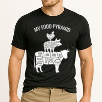 My Food Pyramid Funny Carnivore Cow Pig Chicken Cooling Performance Crew T-Shirt