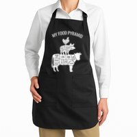 My Food Pyramid Funny Carnivore Cow Pig Chicken Apron
