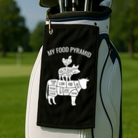 My Food Pyramid Funny Carnivore Cow Pig Chicken Golf Towel