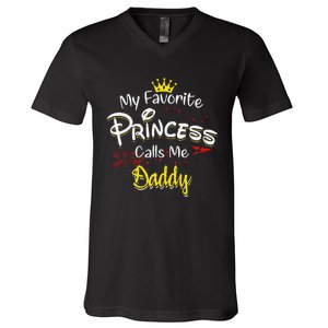 My Favorite Princess Calls Me Daddy V-Neck T-Shirt