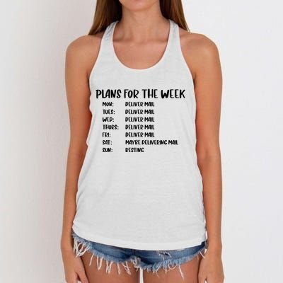 Mailman  Funny Postal Women's Knotted Racerback Tank