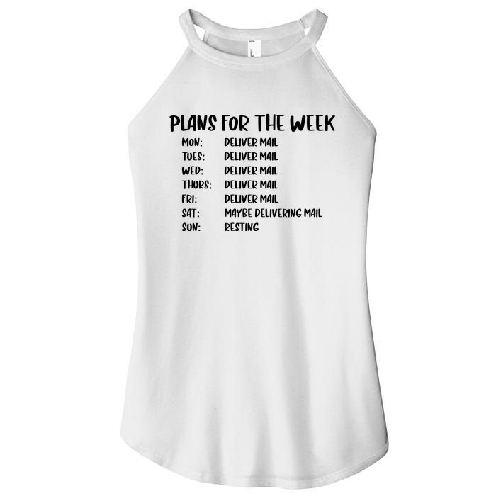 Mailman  Funny Postal Women's Perfect Tri Rocker Tank