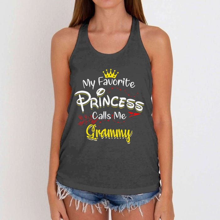 My Favorite Princess Calls Me Grammy Women's Knotted Racerback Tank