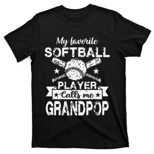 My Favorite Player Calls Me Grandpop Baseball player T-Shirt