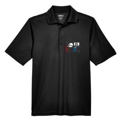 Maths Funny Pi Be Rational Get Real Mathematics Gift Men's Origin Performance Piqué Polo