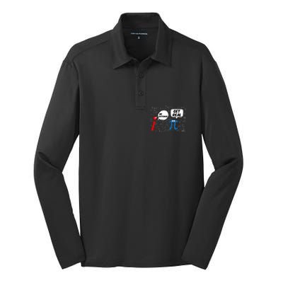 Maths Funny Pi Be Rational Get Real Mathematics Gift Silk Touch Performance Long Sleeve Polo