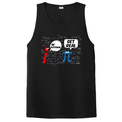 Maths Funny Pi Be Rational Get Real Mathematics Gift PosiCharge Competitor Tank