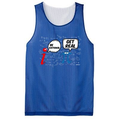 Maths Funny Pi Be Rational Get Real Mathematics Gift Mesh Reversible Basketball Jersey Tank