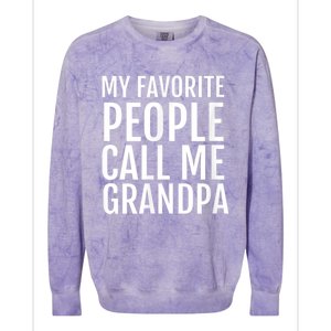 My Favorite People Call Me Grandpa Colorblast Crewneck Sweatshirt