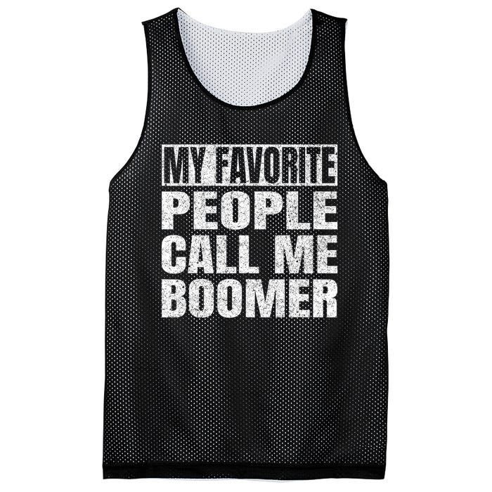 My Favorite People Call Me Boomer Grandfather Fathers Day Mesh Reversible Basketball Jersey Tank