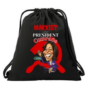 Marxist For President Comrade Kamala Harris Funny President Drawstring Bag