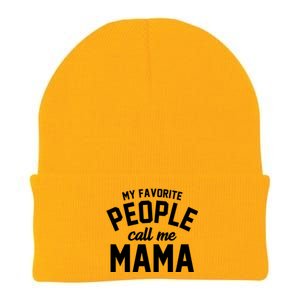 My Favorite People Call Me Mama Knit Cap Winter Beanie