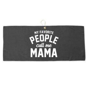 My Favorite People Call Me Mama Large Microfiber Waffle Golf Towel