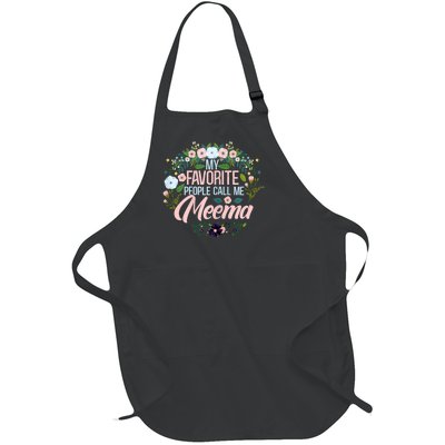 My Favorite People Call Me Meema Full-Length Apron With Pockets