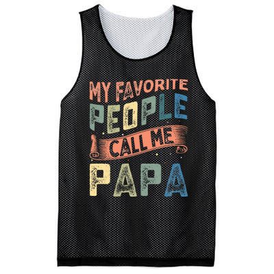 My Favorite People Call Me Papa Mesh Reversible Basketball Jersey Tank