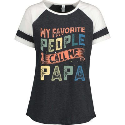 My Favorite People Call Me Papa Enza Ladies Jersey Colorblock Tee