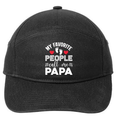My Favorite People Call Me Papa 7-Panel Snapback Hat