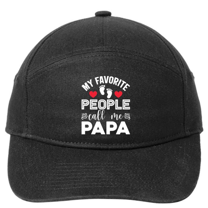 My Favorite People Call Me Papa 7-Panel Snapback Hat