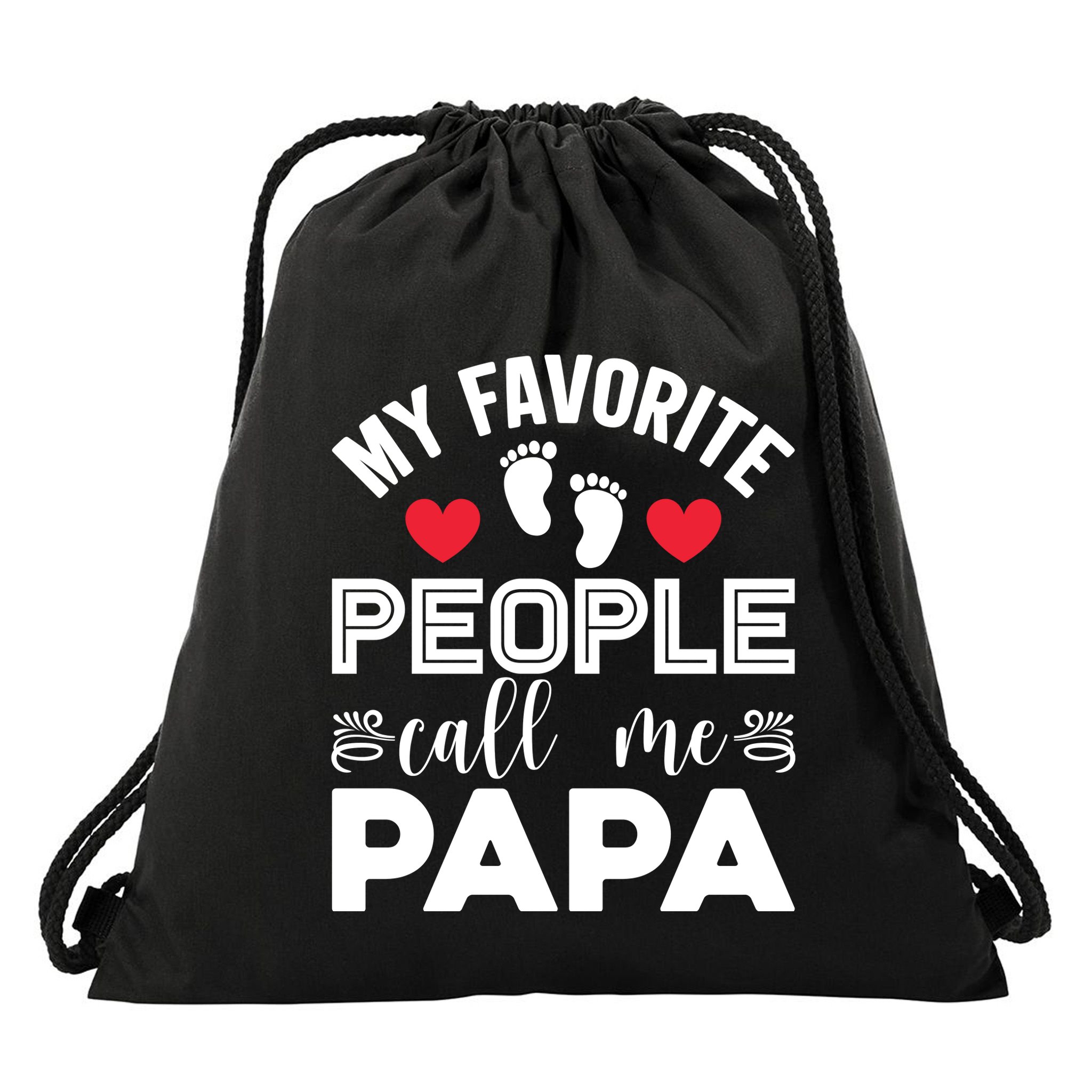 My Favorite People Call Me Papa Drawstring Bag