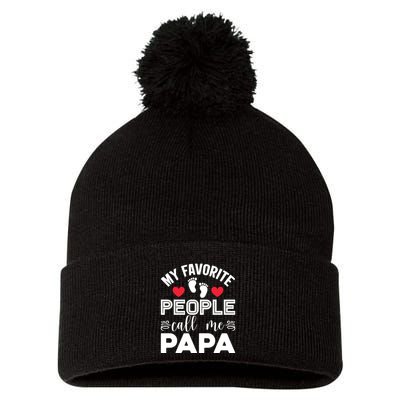 My Favorite People Call Me Papa Pom Pom 12in Knit Beanie