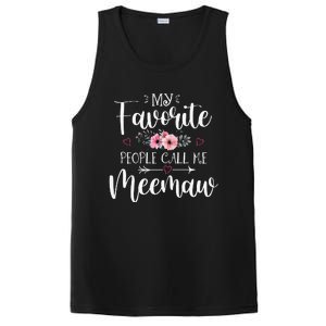 My Favorite People Call Me Meemaw Floral gift for mom PosiCharge Competitor Tank