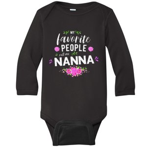 My Favorite People Call Me Nanna Maltese Grandma Baby Long Sleeve Bodysuit