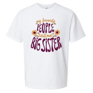 My Favorite People Call Me Big Sister Cute Gift Sueded Cloud Jersey T-Shirt