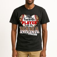 My Favorite Player Calls Me Nana Baseball Leopard Grandma, Mother's Day Tall T-Shirt