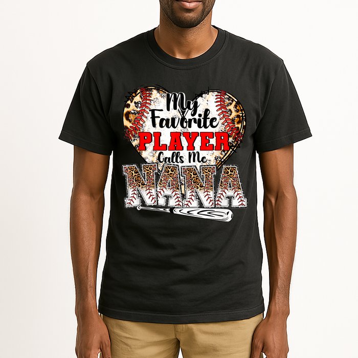 My Favorite Player Calls Me Nana Baseball Leopard Grandma, Mother's Day Tall T-Shirt