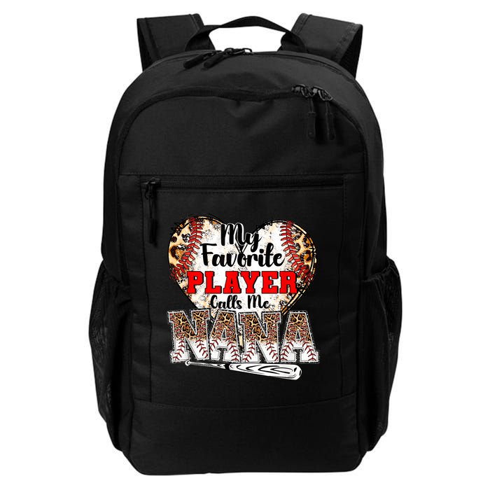 My Favorite Player Calls Me Nana Baseball Leopard Grandma, Mother's Day Backpack