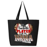My Favorite Player Calls Me Nana Baseball Leopard Grandma, Mother's Day 25L Jumbo Tote