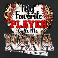 My Favorite Player Calls Me Nana Baseball Leopard Grandma, Mother's Day 25L Jumbo Tote