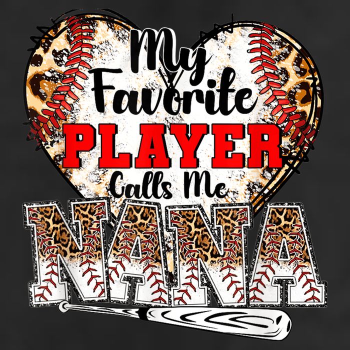 My Favorite Player Calls Me Nana Baseball Leopard Grandma, Mother's Day 25L Jumbo Tote