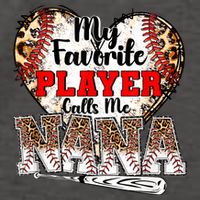 My Favorite Player Calls Me Nana Baseball Leopard Grandma, Mother's Day Vector Backpack