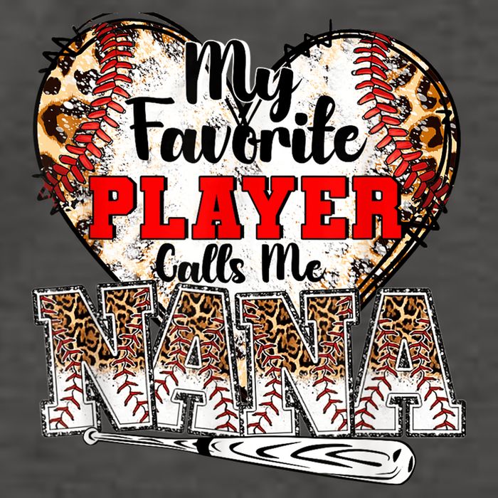 My Favorite Player Calls Me Nana Baseball Leopard Grandma, Mother's Day Vector Backpack